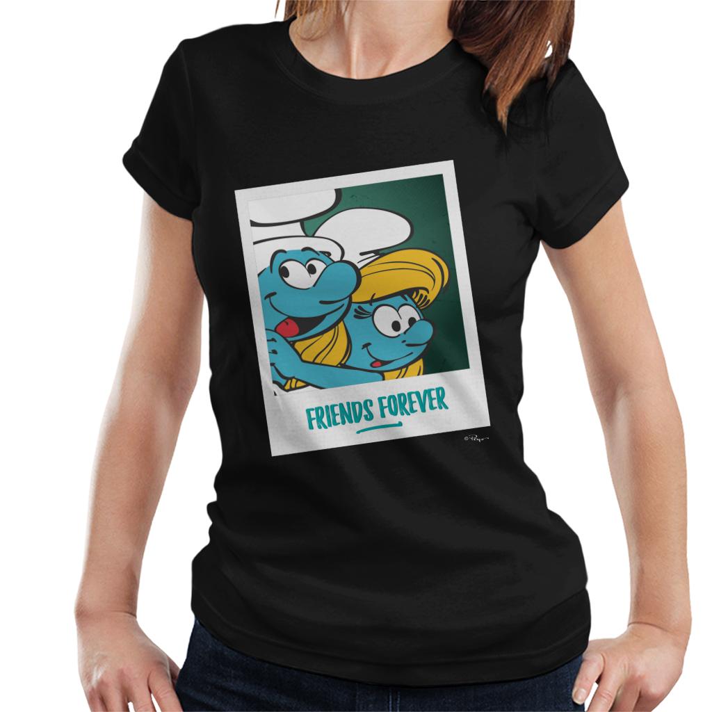 The Smurfs Hefty And Smurfette Friends Forever Women's T-Shirt-ALL + EVERY