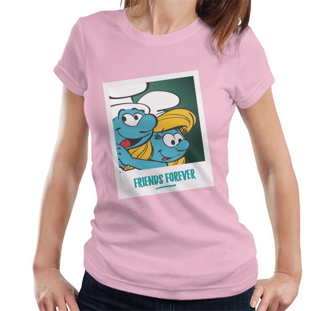 The Smurfs Hefty And Smurfette Friends Forever Women's T-Shirt-ALL + EVERY