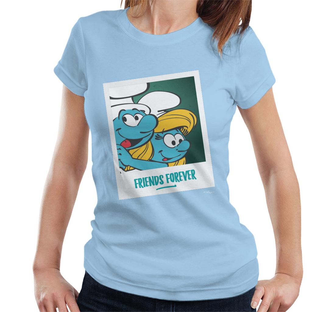 The Smurfs Hefty And Smurfette Friends Forever Women's T-Shirt-ALL + EVERY