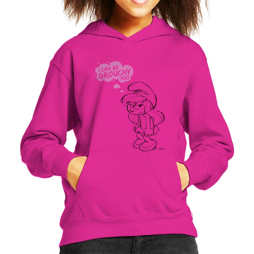 The Smurfs Smurfette I Can Be Grouchy Too Kid's Hooded Sweatshirt-ALL + EVERY