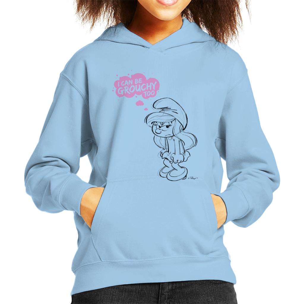 The Smurfs Smurfette I Can Be Grouchy Too Kid's Hooded Sweatshirt-ALL + EVERY