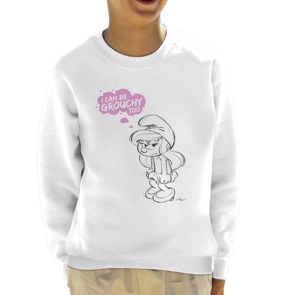 The Smurfs Smurfette I Can Be Grouchy Too Kid's Sweatshirt-ALL + EVERY