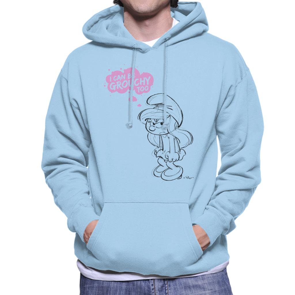 The Smurfs Smurfette I Can Be Grouchy Too Men's Hooded Sweatshirt-ALL + EVERY