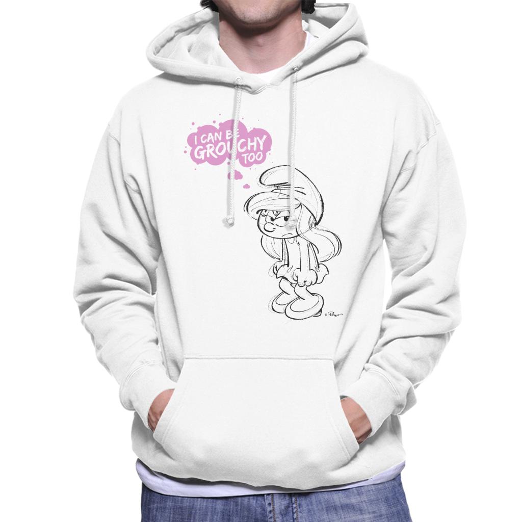 The Smurfs Smurfette I Can Be Grouchy Too Men's Hooded Sweatshirt-ALL + EVERY