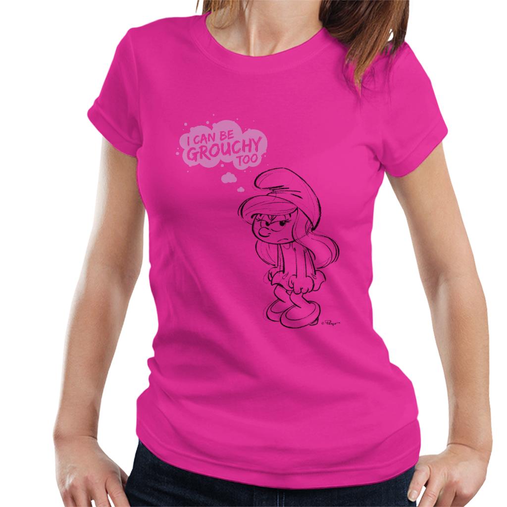 The Smurfs Smurfette I Can Be Grouchy Too Women's T-Shirt-ALL + EVERY