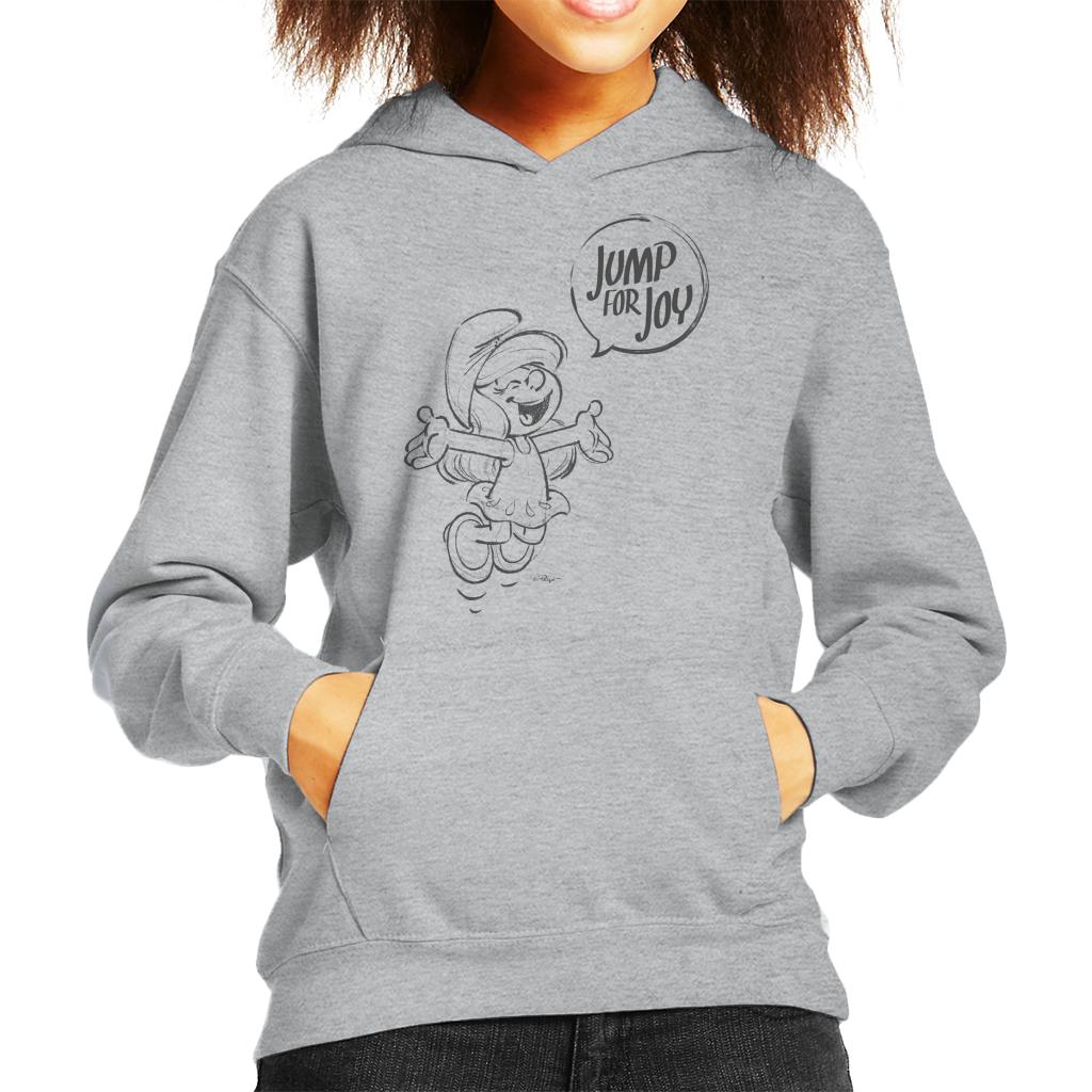 The Smurfs Smurfette Jump For Joy Kid's Hooded Sweatshirt-ALL + EVERY