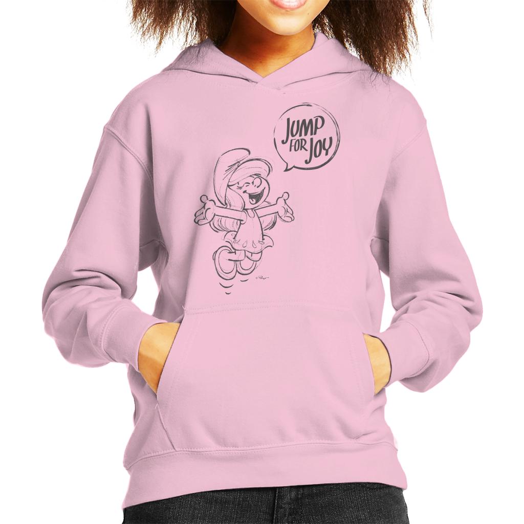 The Smurfs Smurfette Jump For Joy Kid's Hooded Sweatshirt-ALL + EVERY