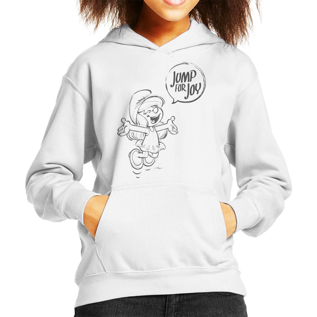 The Smurfs Smurfette Jump For Joy Kid's Hooded Sweatshirt-ALL + EVERY