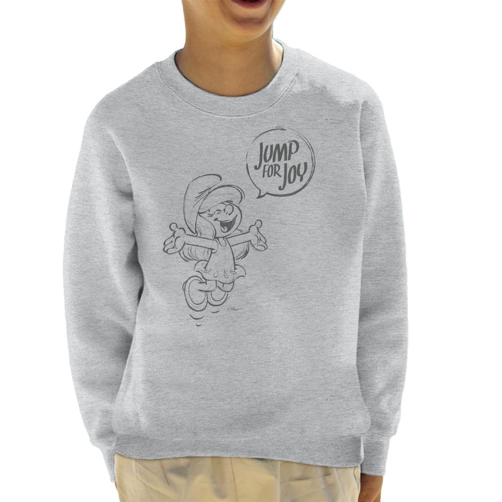 The Smurfs Smurfette Jump For Joy Kid's Sweatshirt-ALL + EVERY