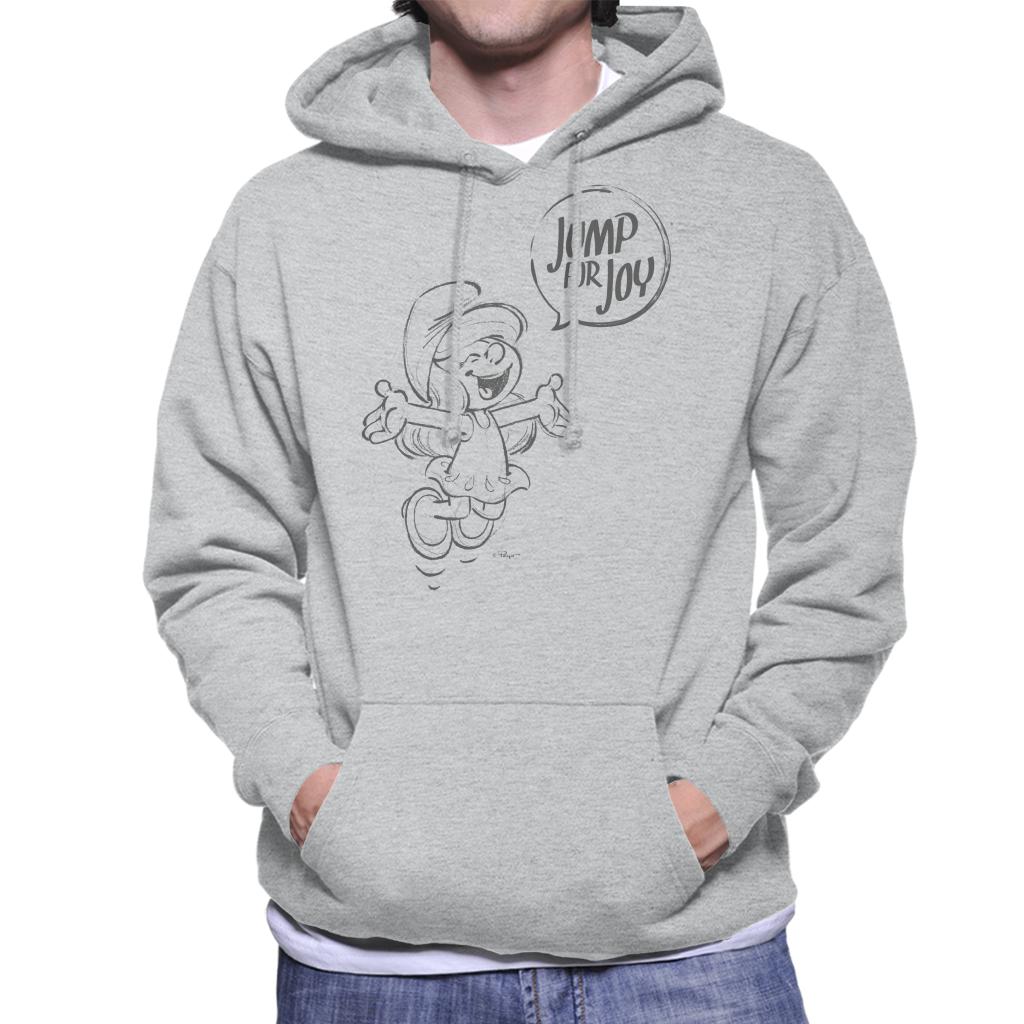 The Smurfs Smurfette Jump For Joy Men's Hooded Sweatshirt-ALL + EVERY