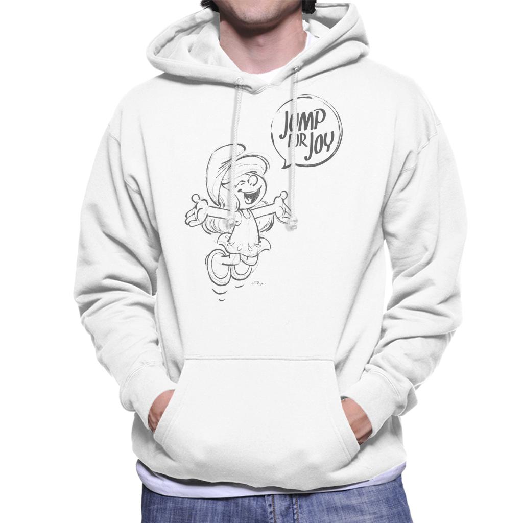 The Smurfs Smurfette Jump For Joy Men's Hooded Sweatshirt-ALL + EVERY