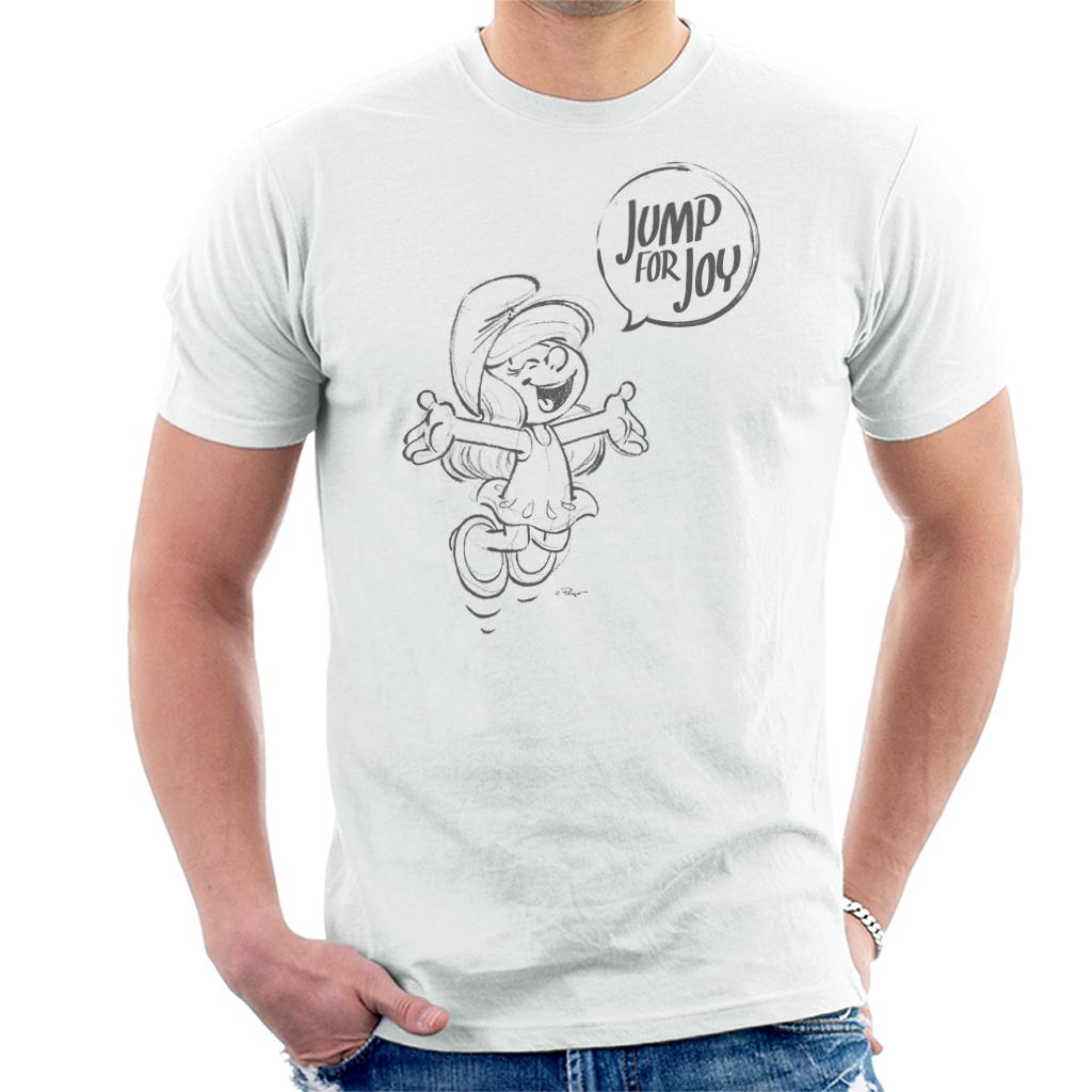 The Smurfs Smurfette Jump For Joy Men's T-Shirt-ALL + EVERY