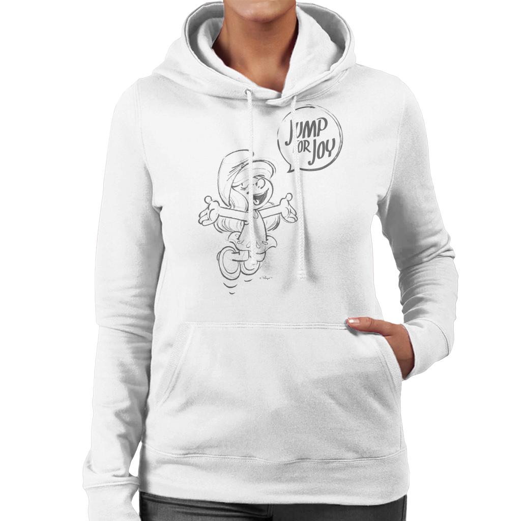 The Smurfs Smurfette Jump For Joy Women's Hooded Sweatshirt-ALL + EVERY