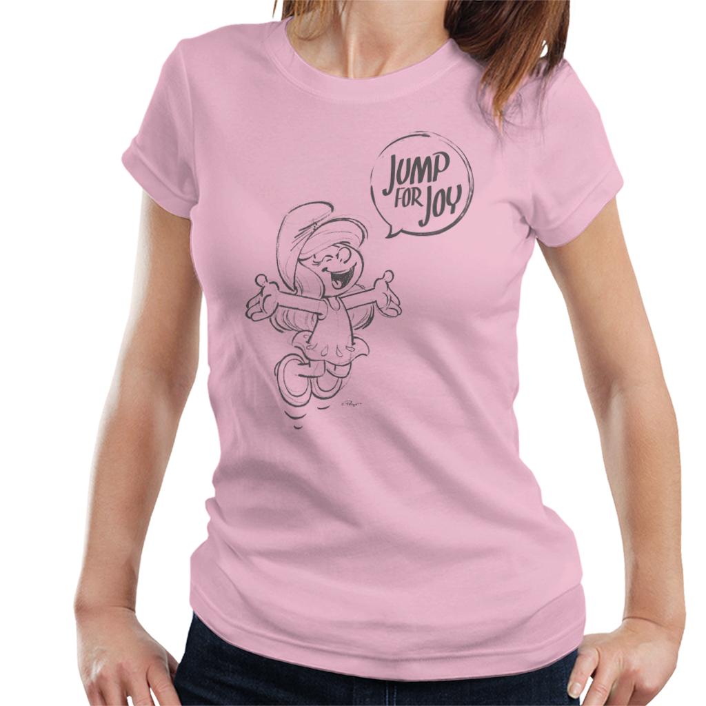 The Smurfs Smurfette Jump For Joy Women's T-Shirt-ALL + EVERY