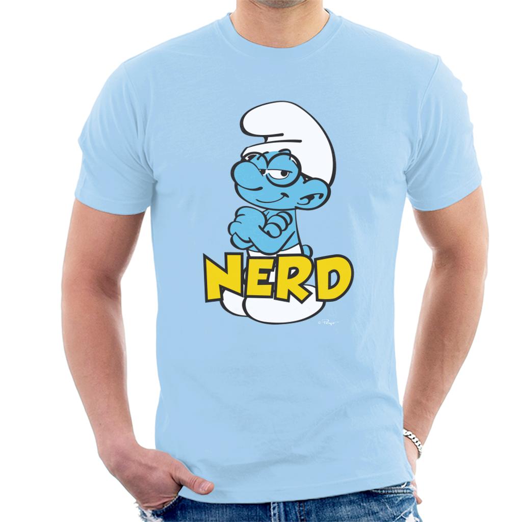 The Smurfs Nerd Men's T-Shirt-ALL + EVERY