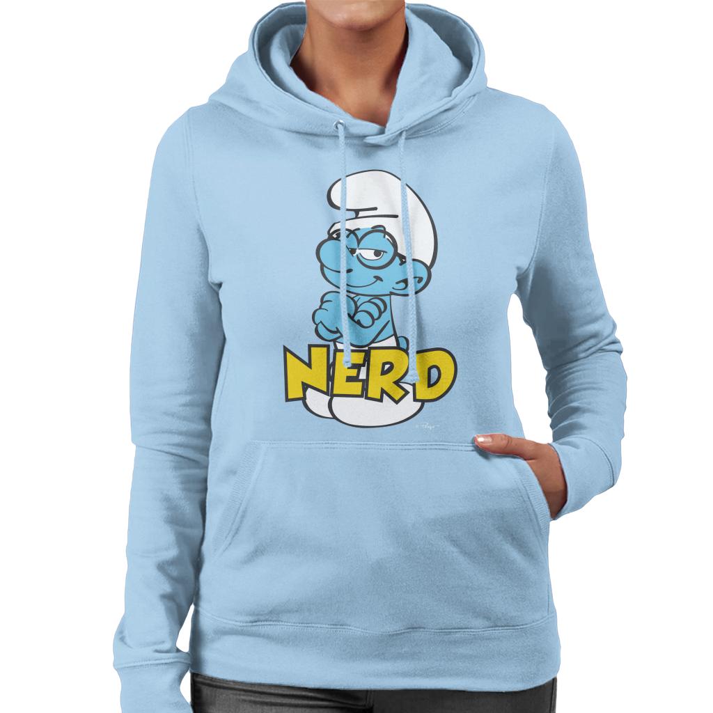 The Smurfs Nerd Women's Hooded Sweatshirt-ALL + EVERY