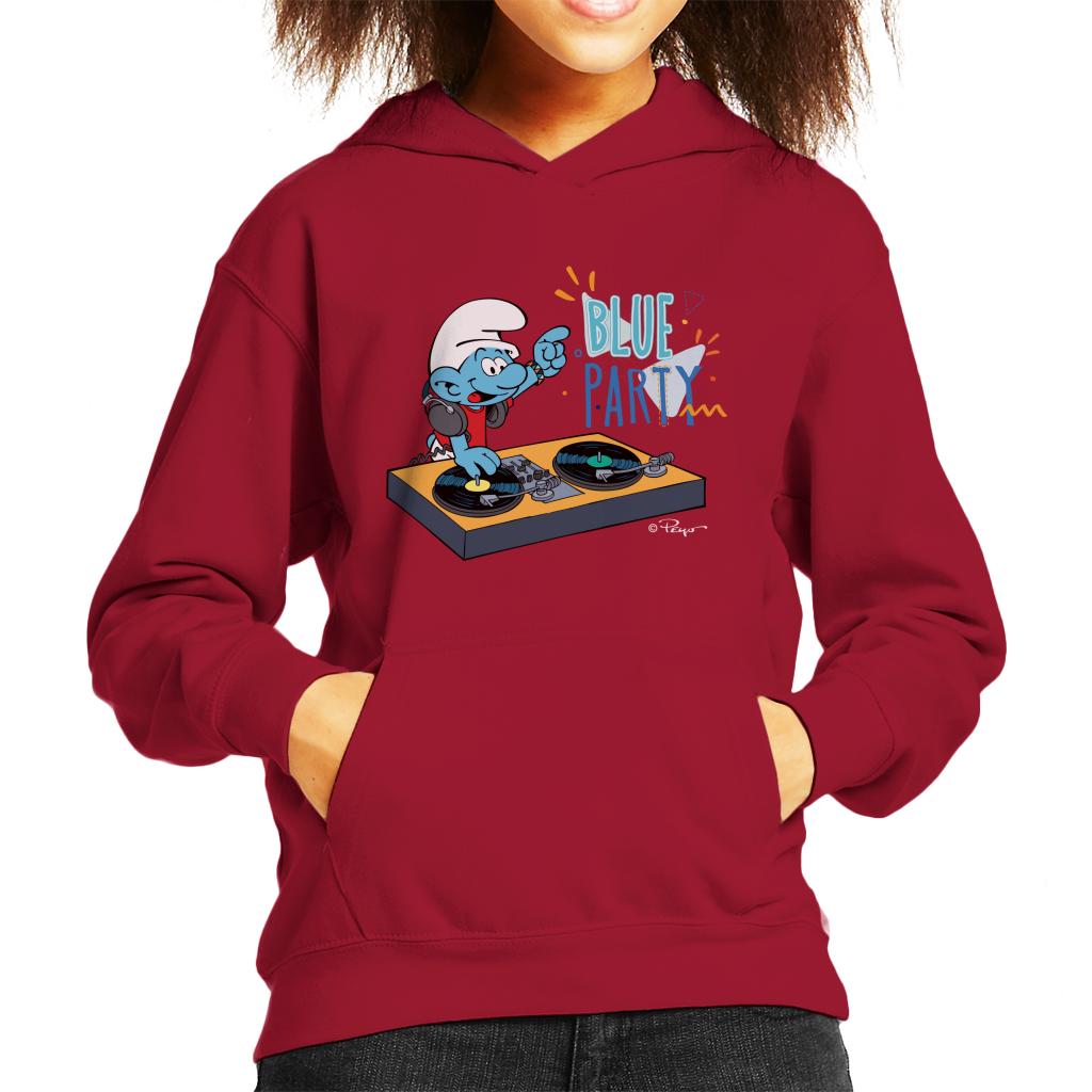 The Smurfs Blue Party Kid's Hooded Sweatshirt-ALL + EVERY