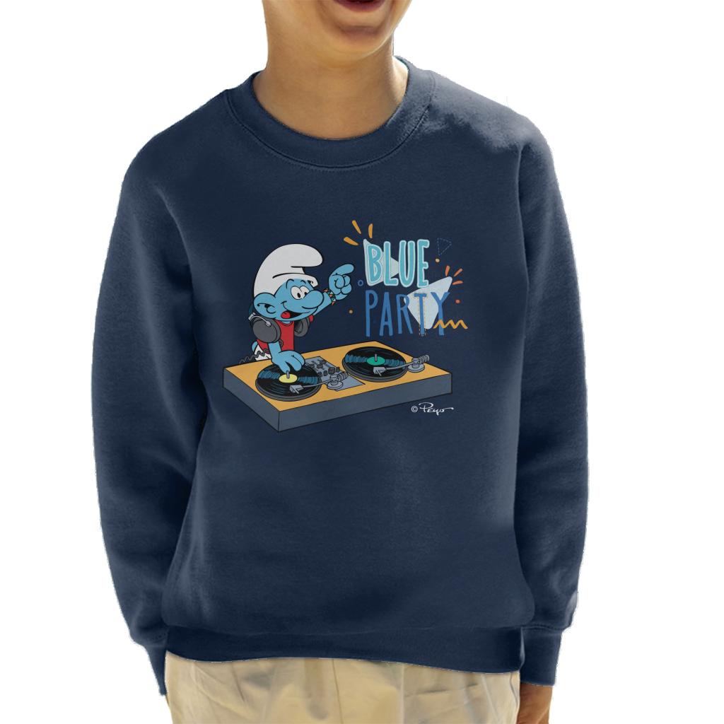 The Smurfs Blue Party Kid's Sweatshirt-ALL + EVERY