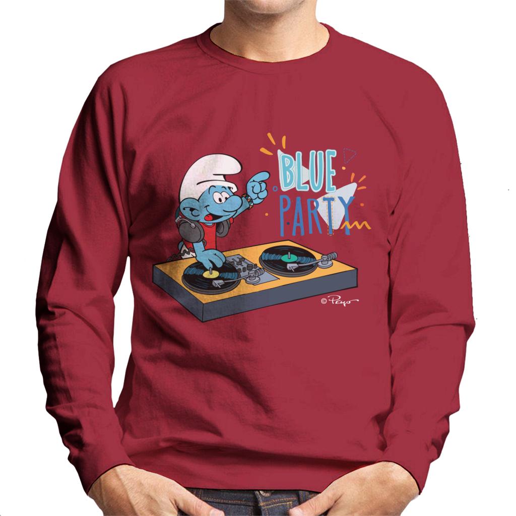 The Smurfs Blue Party Men's Sweatshirt-ALL + EVERY