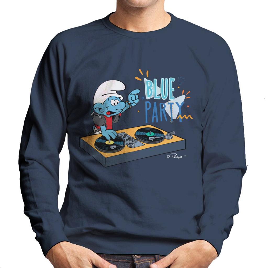 The Smurfs Blue Party Men's Sweatshirt-ALL + EVERY