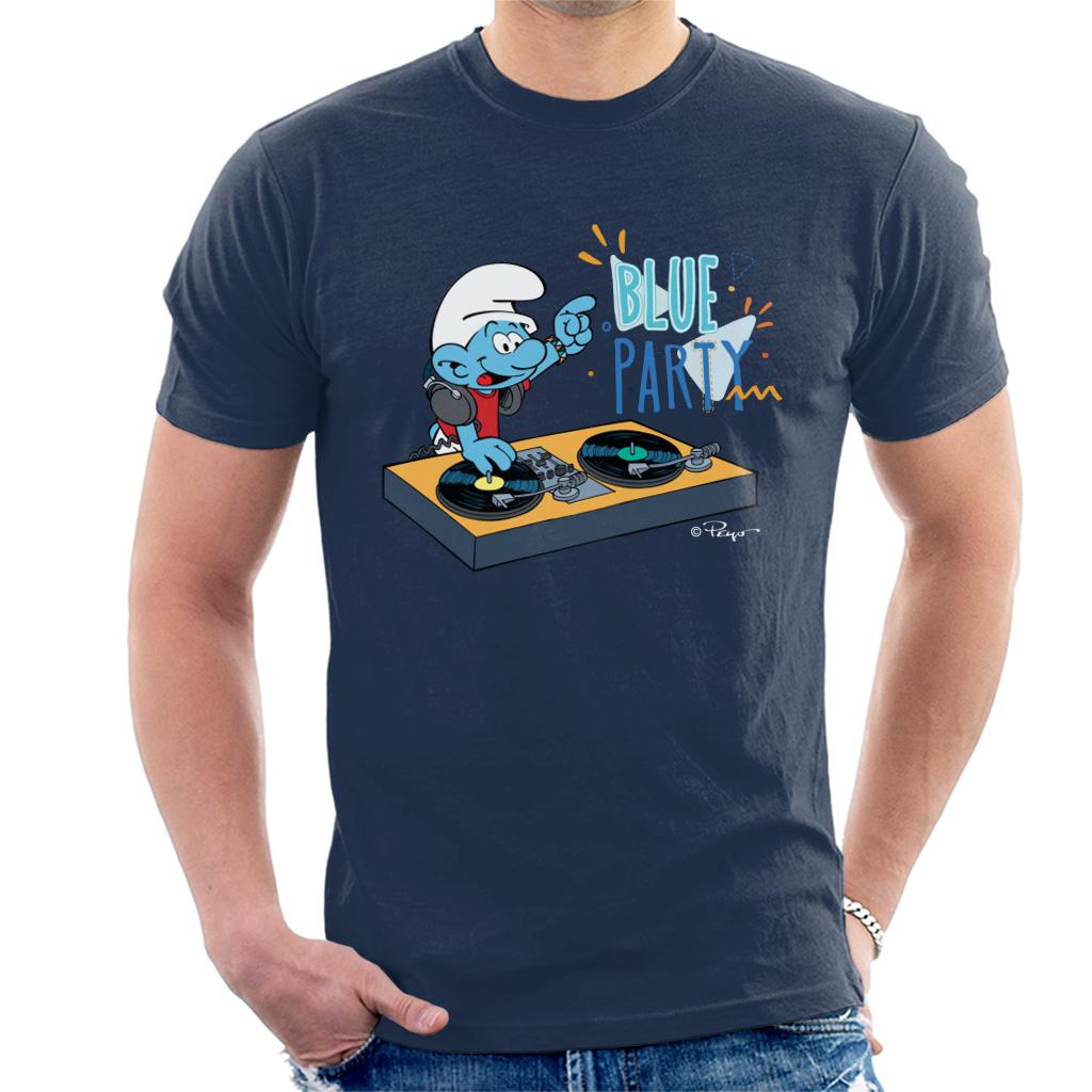 The Smurfs Blue Party Men's T-Shirt-ALL + EVERY