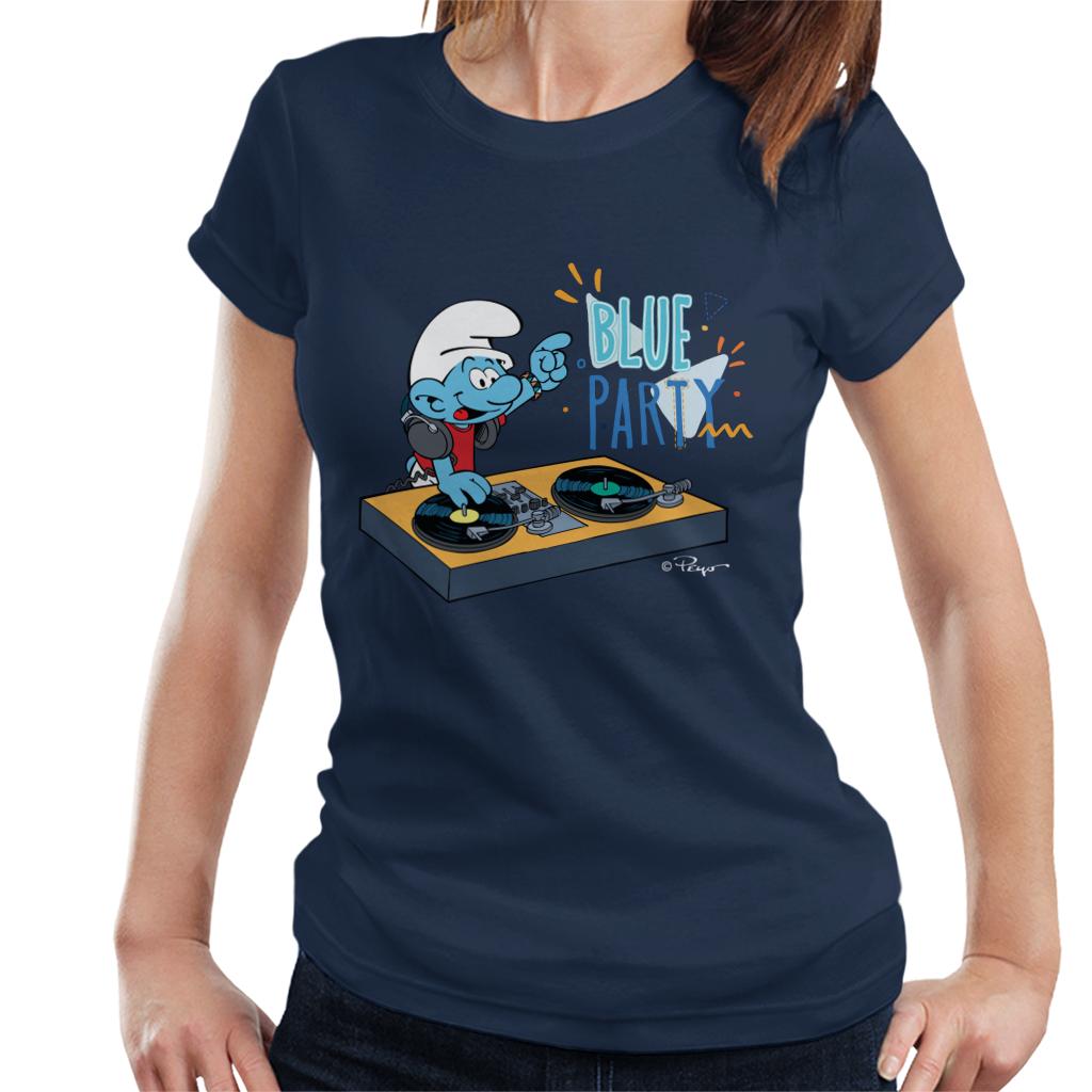 The Smurfs Blue Party Women's T-Shirt-ALL + EVERY