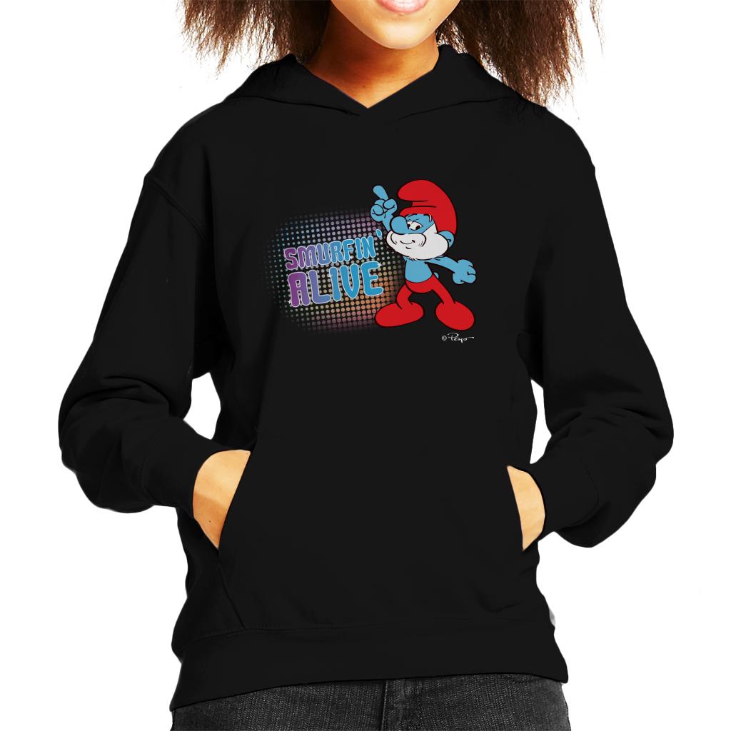 The Smurfs Papa Smurf Smurfin Alive Kid's Hooded Sweatshirt-ALL + EVERY