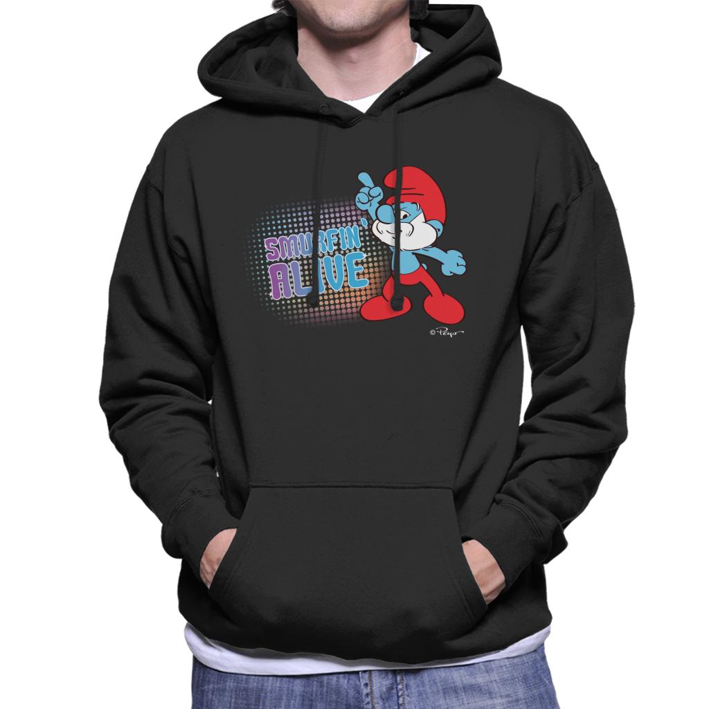 The Smurfs Papa Smurf Smurfin Alive Men's Hooded Sweatshirt-ALL + EVERY