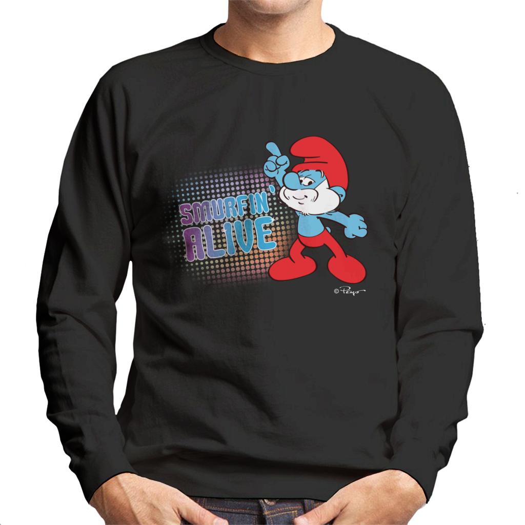 The Smurfs Papa Smurf Smurfin Alive Men's Sweatshirt-ALL + EVERY