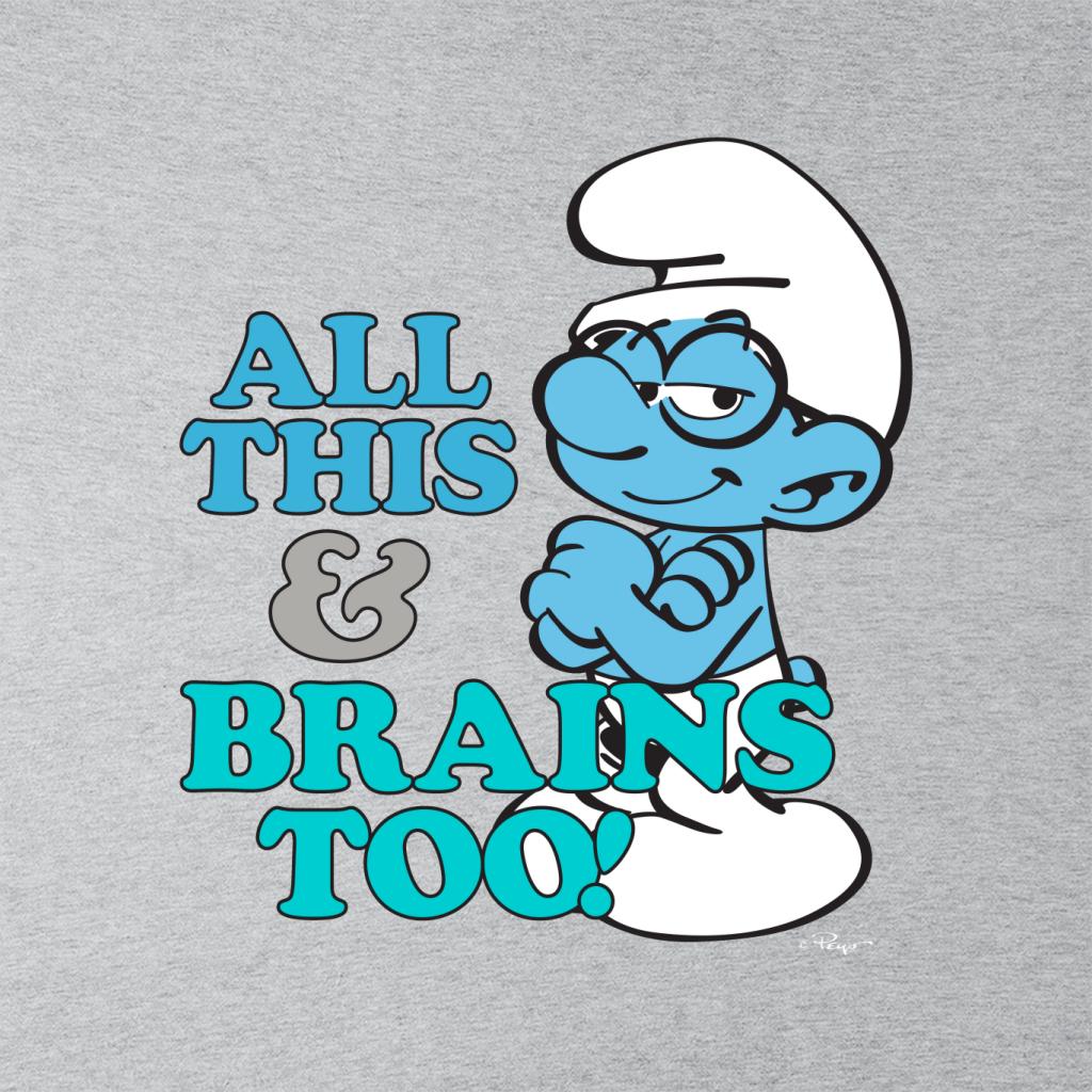 The Smurfs All This And Brains Too Men's Sweatshirt-ALL + EVERY