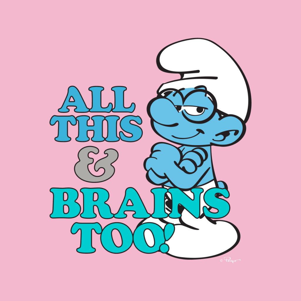 The Smurfs All This And Brains Too Women's T-Shirt-ALL + EVERY