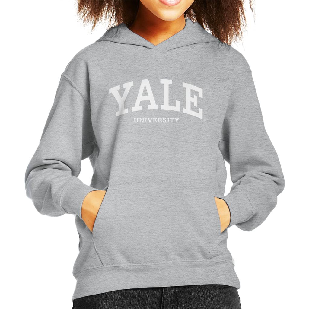 Yale University White Logo Kid's Hooded Sweatshirt-ALL + EVERY