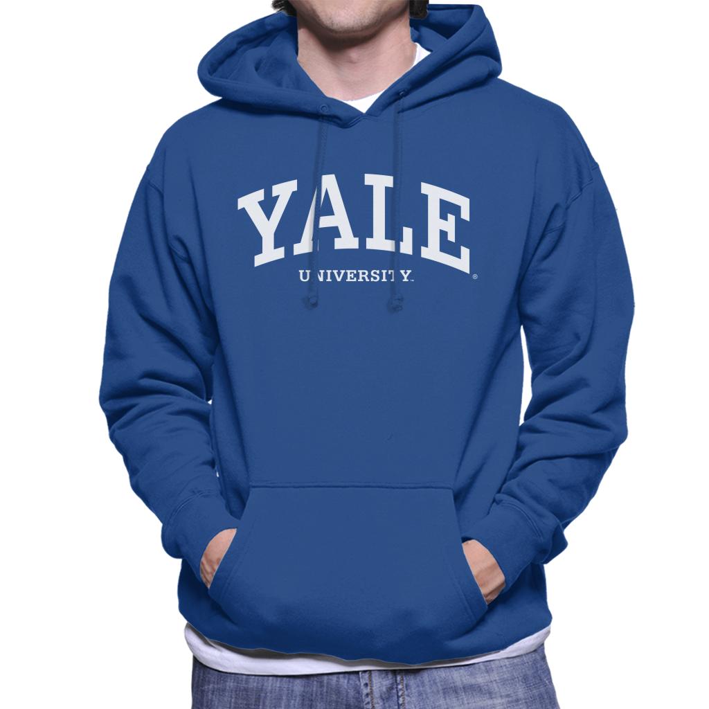 Yale University White Logo Men's Hooded Sweatshirt-ALL + EVERY