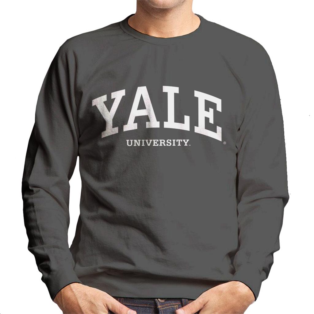 Yale University White Logo Men's Sweatshirt-ALL + EVERY