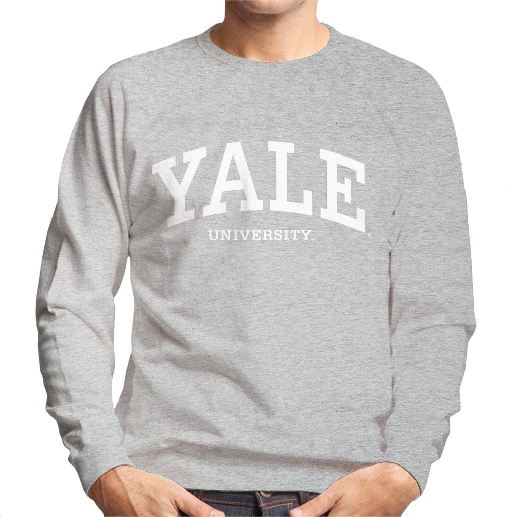 Yale University White Logo Men's Sweatshirt-ALL + EVERY