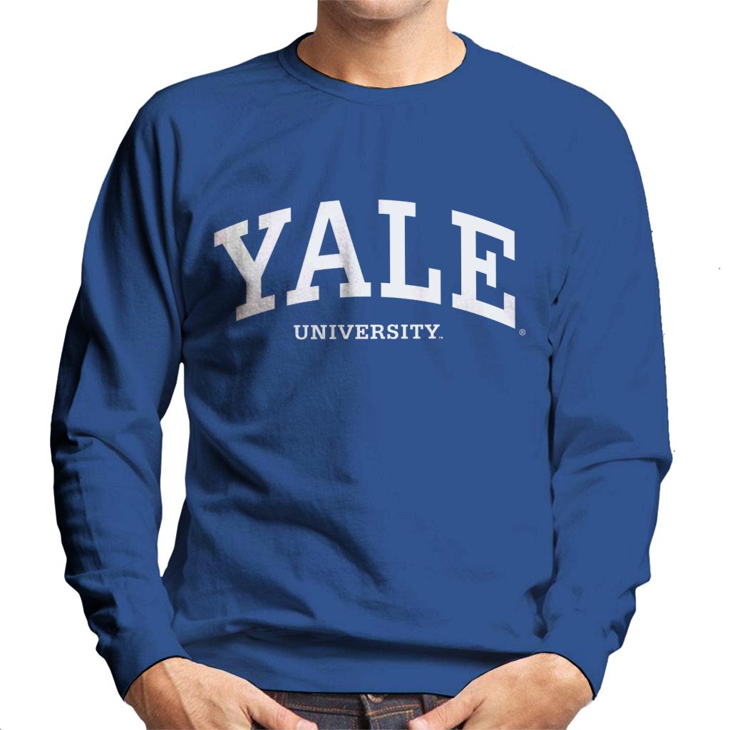 Yale University White Logo Men's Sweatshirt-ALL + EVERY