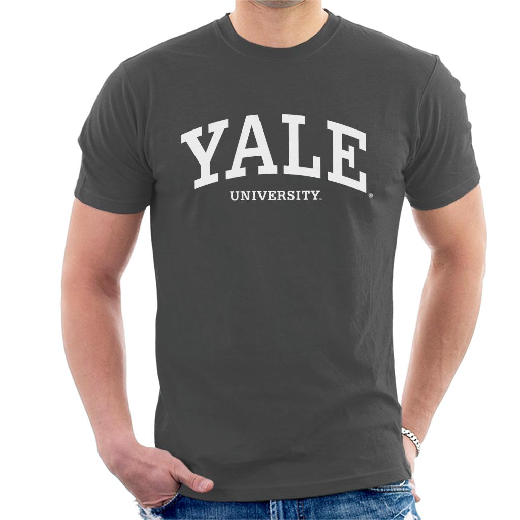 Yale University White Logo Men's T-Shirt-ALL + EVERY