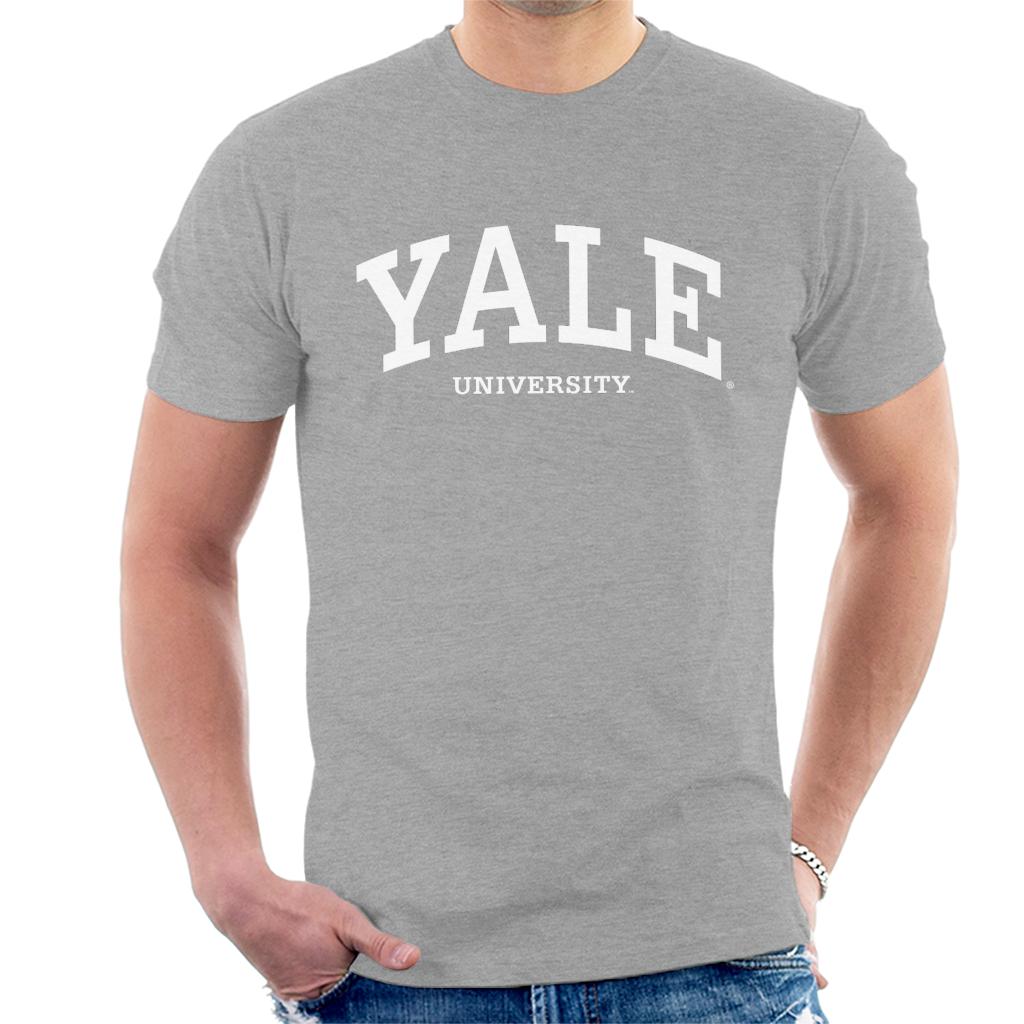 Yale University White Logo Men's T-Shirt-ALL + EVERY