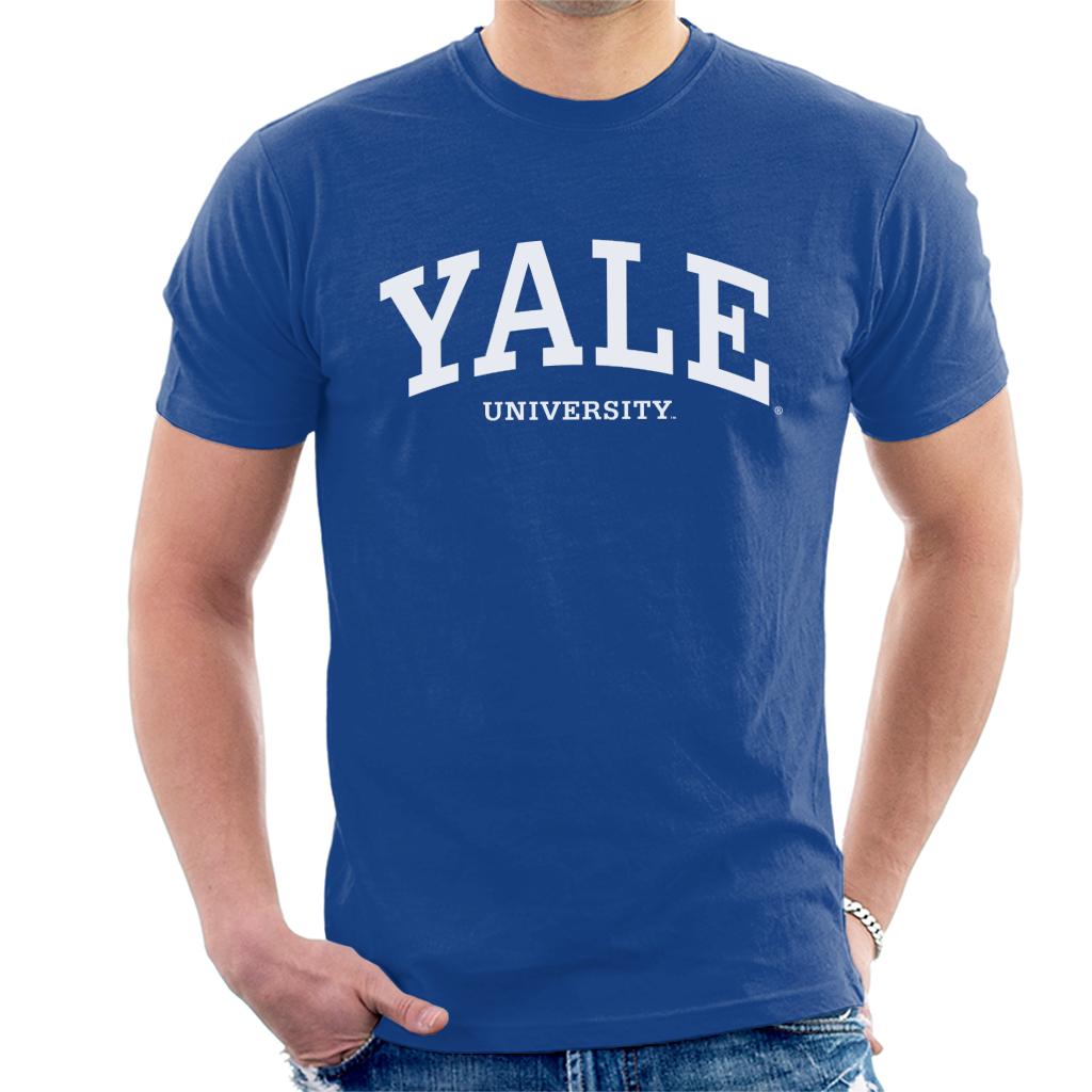 Yale University White Logo Men's T-Shirt-ALL + EVERY