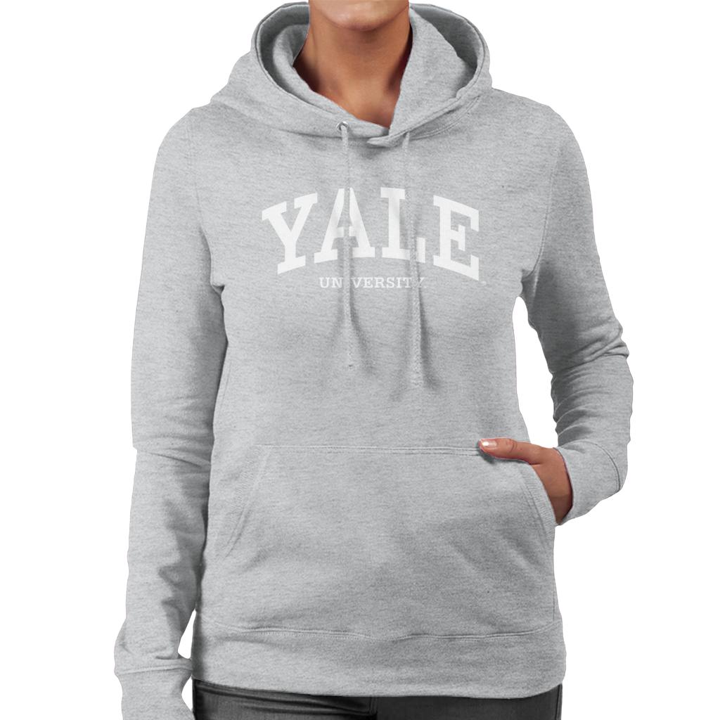 Yale University White Logo Women's Hooded Sweatshirt-ALL + EVERY