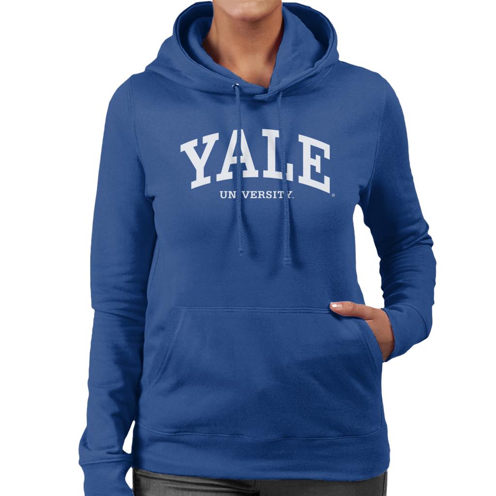 Yale University White Logo Women's Hooded Sweatshirt-ALL + EVERY