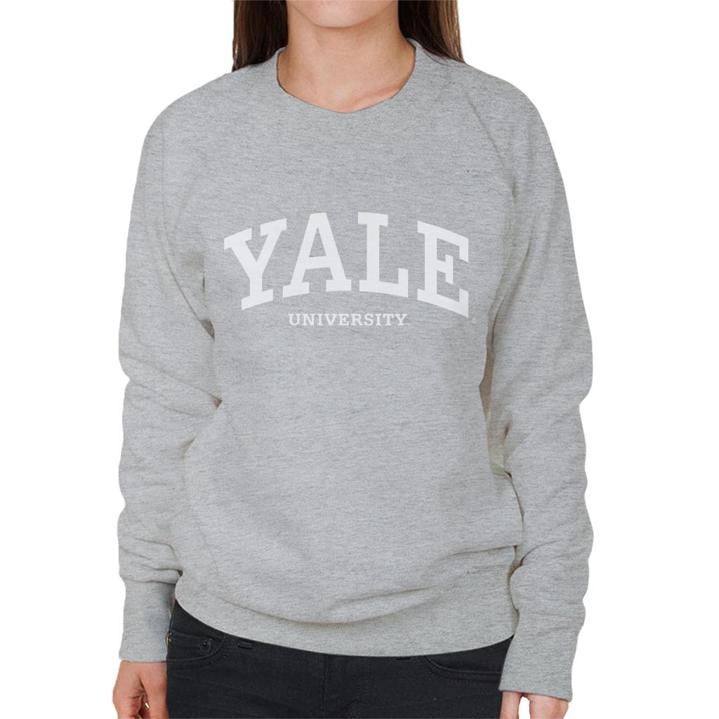 Yale University White Logo Women's Sweatshirt-ALL + EVERY