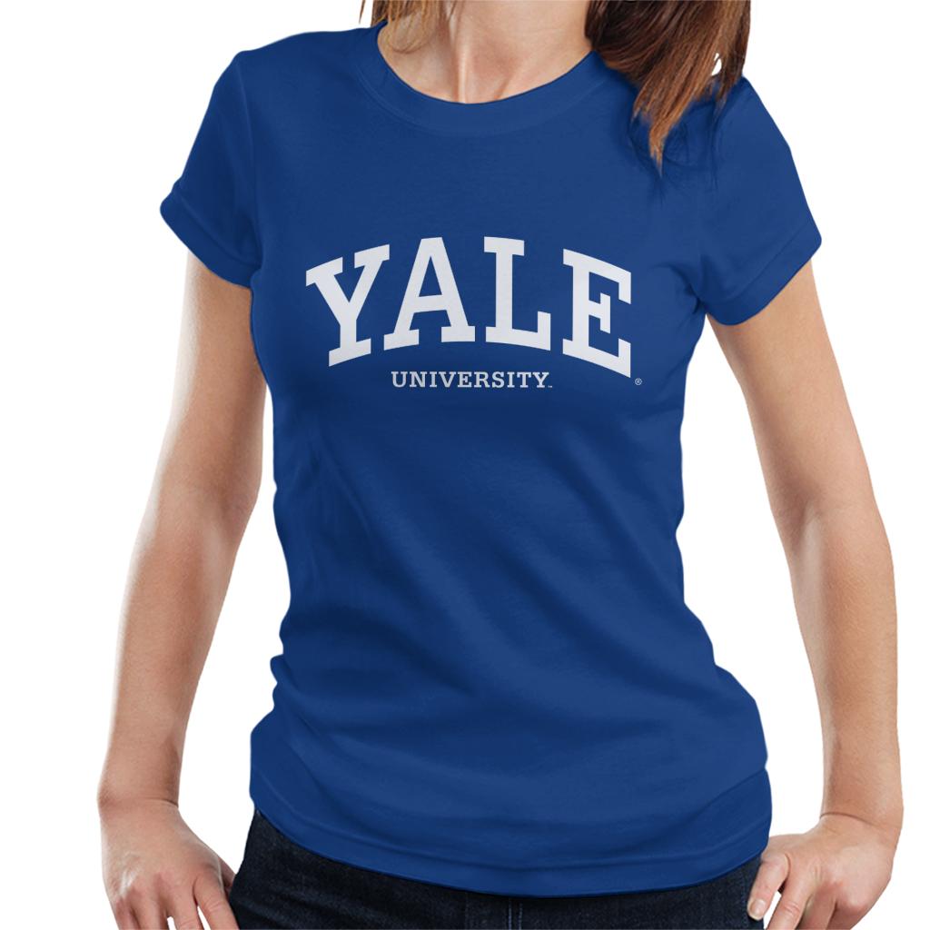 Yale University White Logo Women's T-Shirt-ALL + EVERY