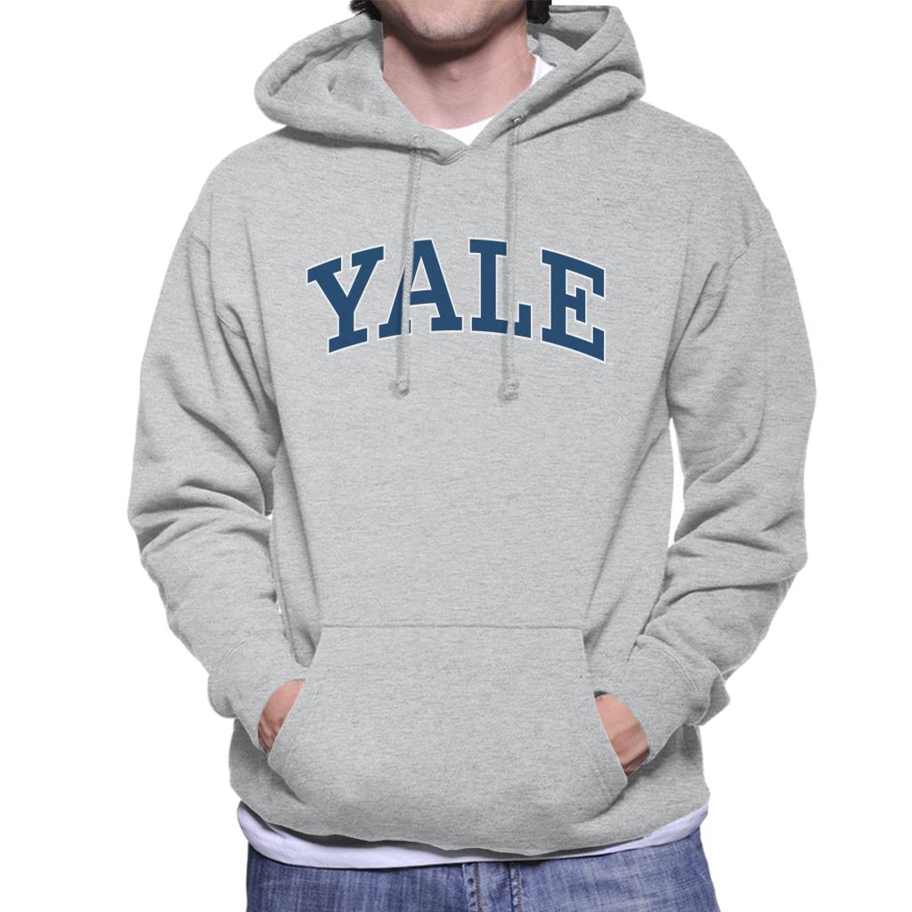 Yale University Blue Block Logo Men's Hooded Sweatshirt-ALL + EVERY