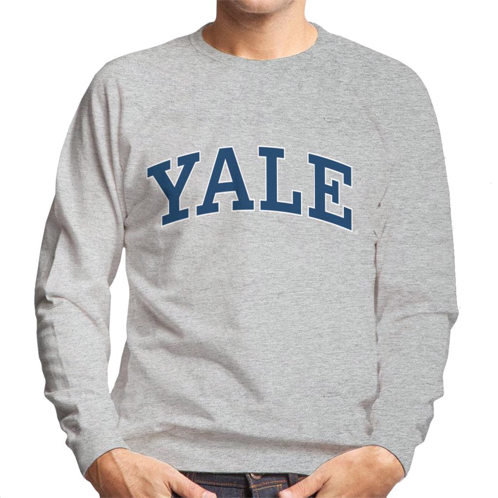 Yale University Blue Block Logo Men's Sweatshirt-ALL + EVERY