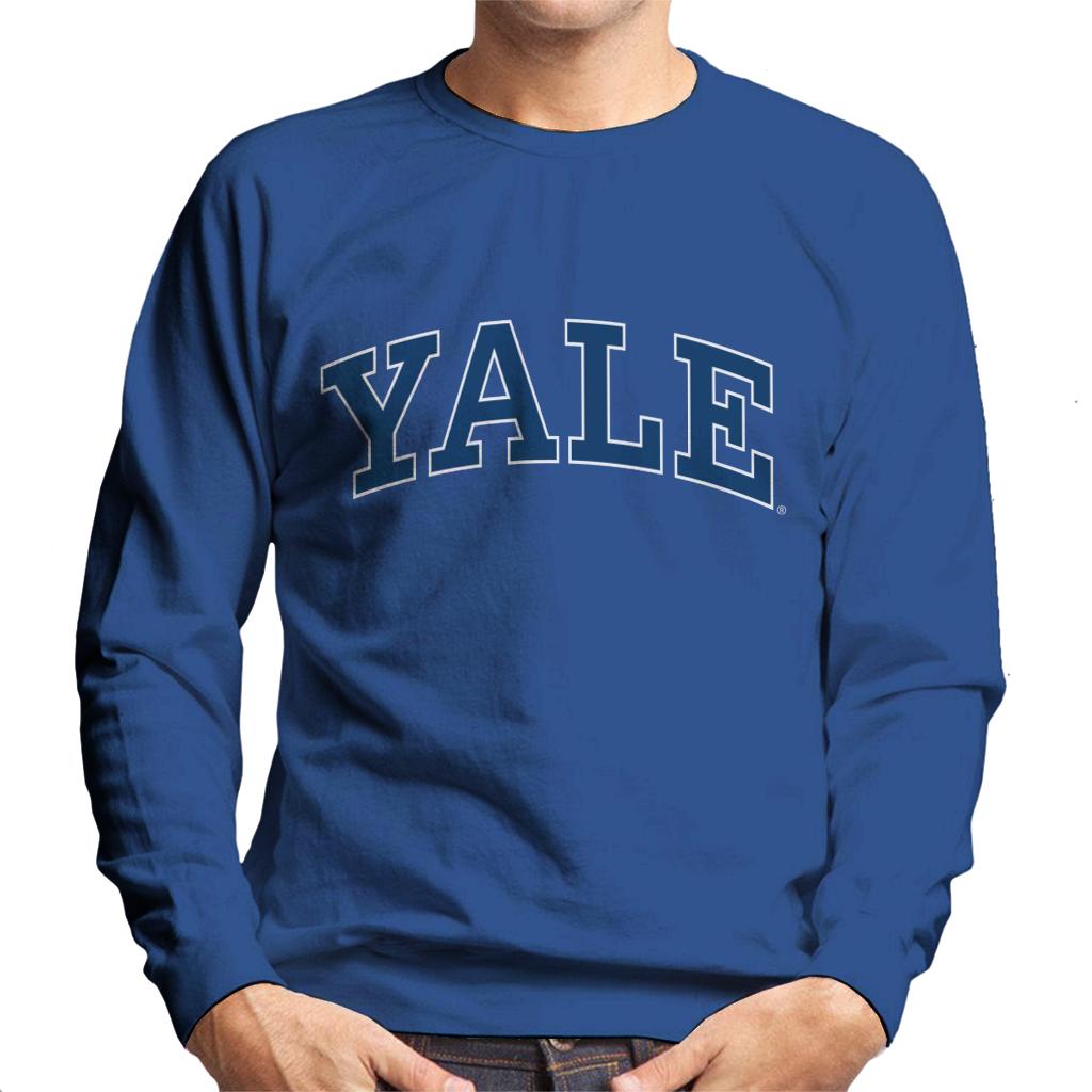 Yale University Blue Block Logo Men's Sweatshirt-ALL + EVERY