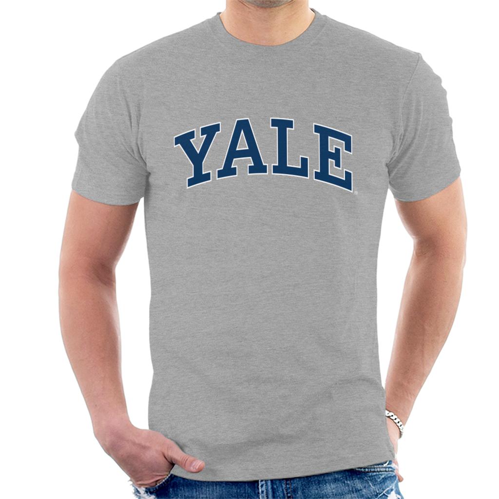 Yale University Blue Block Logo Men's T-Shirt-ALL + EVERY