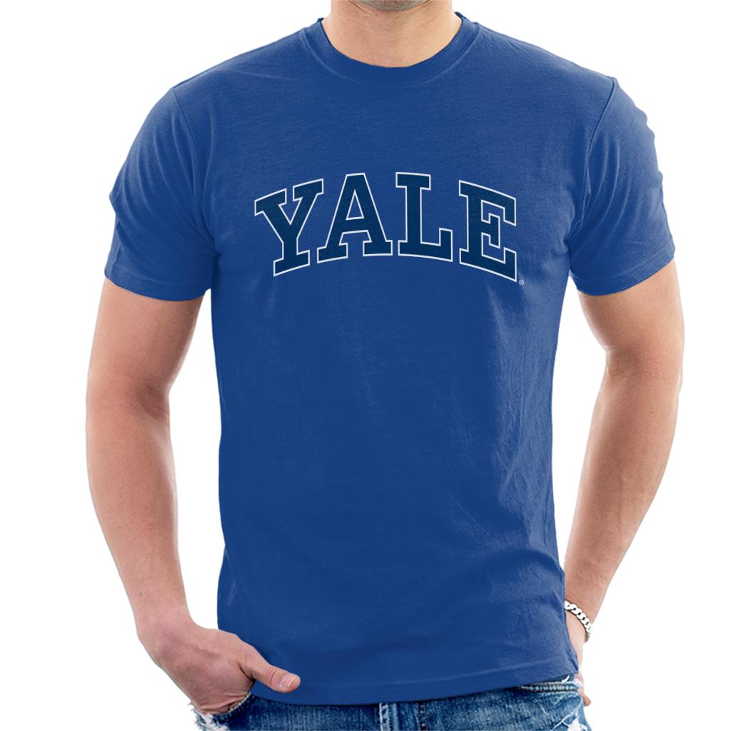 Yale University Blue Block Logo Men's T-Shirt-ALL + EVERY