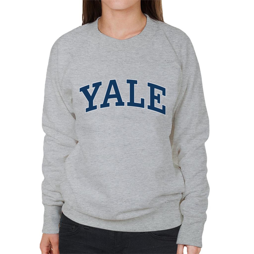 Yale University Blue Block Logo Women's Sweatshirt-ALL + EVERY