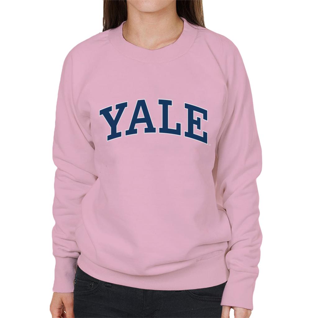 Yale University Blue Block Logo Women's Sweatshirt-ALL + EVERY